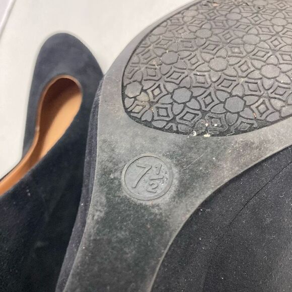 MERONA Women’s Wedge Heels Size 7.5 Black Faux Suede - Picture 10 of 12